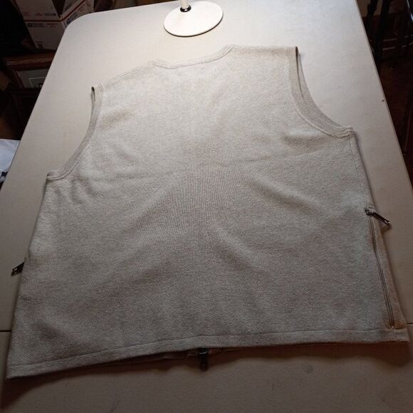 Woolrich Men's Lg Light Gray Heather Cotton Zipper Front Vest - Picture 6 of 6